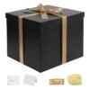 DELGREEN Large Gift Box Black, 12x12x10 inches Large Black Gift Boxes for Presents with Lids, Birthday Box, Groomsman Proposal Box, for Wedding, Valentine's Day, Mother's Day, Gift Packging