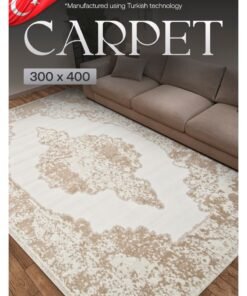 Modern Vintage Style Area Rug Non-Slip Super Soft Touch Living Room Bedroom Floor Decoration Carpet Beige Natural Light Rectangular 300x400 cm