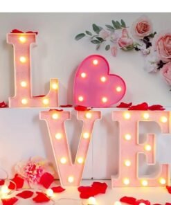 Vitacelli Love Logo Light, 4 LED Love Combination Luminous Letters, Valentine's Day Gift, Wedding Logo, Engagement Logo Love