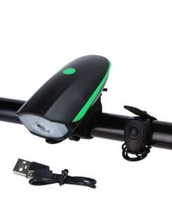 Dark Horse Rechargeable Bicycle Light with Horn Set, 3 Lighting Modes Waterproof Bicycle Light Bike