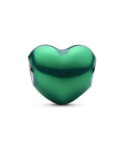 PANDORA Metallic Green Heart Charm