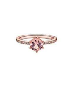 PANDORA Pink Sparkling Crown Solitaire Ring