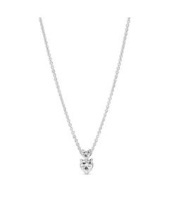 PANDORA Heart sterling silver collier with clear cubic zirconia