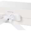TecV Luxury Magnetic Gift Box, White Large Gift Box with Ribbon,Folding Gift Boxes for Presents With Lid, Suitable for Festival, Birthday, Anniversary, etc