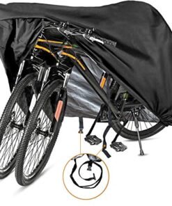 Szblnsm Bike Cover for 1, 2 or 3 Bikes Outdoor Waterproof Bicycle Covers 420D Heavy Duty Ripstop Material Offers Constant Protection for All Types of Bicycles All Through The 4 Seasons