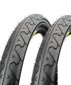 CyclingDeal - 26" x 1.95" Mountain Bike Bicycle Slick Wire Bead Tires for MTB Hybrid Bike Blackwall - Pack of 2