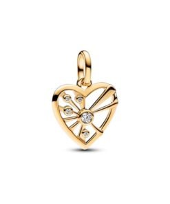 PANDORA Heart & Rays Medallion Charm