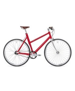 Schindelhauer Lotte 8‑Speed Ruby Red Bicycle — 50 cm Frame, City & Commuter Use, Shimano Gears, Front & Rear Brakes