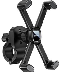 Yesido Universal Bicycle Handlebar, Phone Holder Rack, 360 Degree Rotatable, For Motorcycle / Scooter / Smartphone, X-Shape Stand, Black | C191