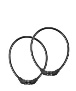Bike Locks Cable,Anti Theft Bicycle Lock Chain,4 Digit Security Resettable Bike Combination Lock Self Coiling Combination Cable Combo Bike Locks Without Mounting Bracket,2 Feetx1/2 Inch (Black)