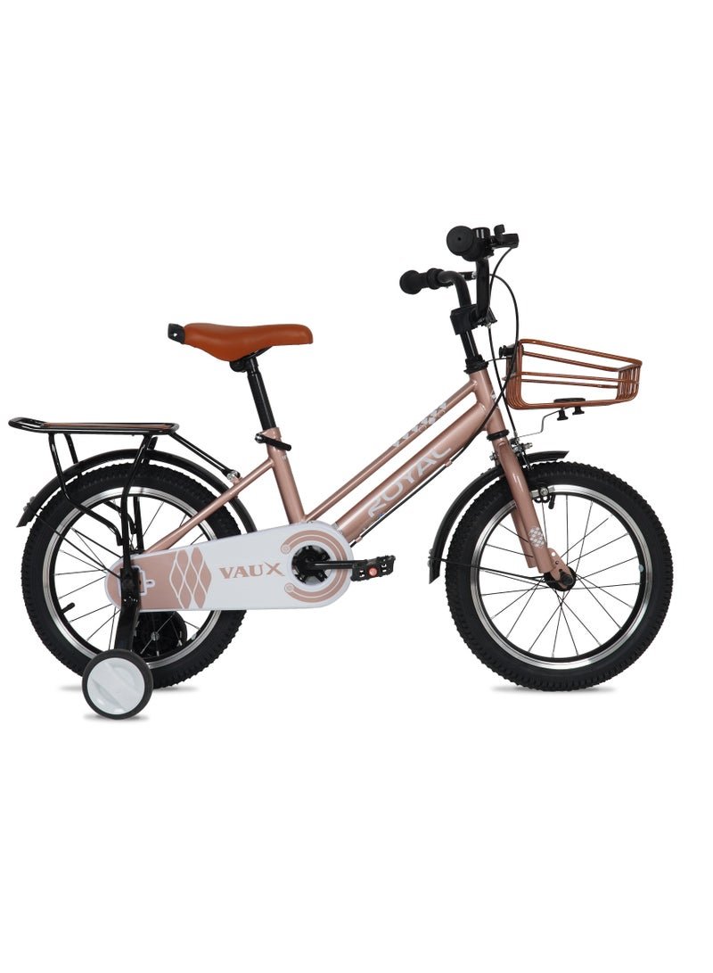 Vaux Royal Road Bike || 16 Inch || For Kids || Adjustable Seat || Rose Gold