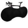 WAOKN Bicycle Wheel Covers - Waterproof Anti-Dust Bike Tire Storage Bags for Indoor Use - Scratch-Proof Protective Sleeves for Road/MTB/Mountain Bikes - Elastic Washable Fabric with Drawstring (Black)