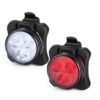 2 Pcs USB Rechargeable Cycling Bicycle Light LED Head Front Tail Clip Light Lamp Outdoor Bike Accessories