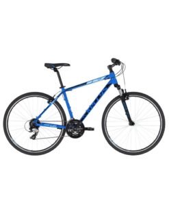 Kellys Cliff 30 Blue Hybrid Bike – 24-Speed Shimano, SR Suntour NEX Suspension Fork, Alloy Frame, Tektro V-Brakes | Performance Cross Bicycle for City & Trail Riding
