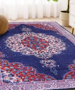 Status Contract 3D Printed Rug for Living Area, Bedroom & Dining Space | Anti-Slip Floor Rug | Multicolor Abstract Design | Polyester | 121 x 182 cm