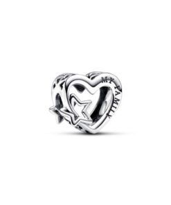 PANDORA Openwork Family Heart & Star Charm