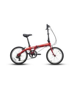 DAHON Vybe D7 20" 7-Speed Folding Bike, Red | Lightweight Aluminum Frame, Adult Commuter Bicycle