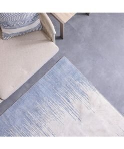 DANUBE HOME Harper Outdoor Washable Abstract Rug | Washable Outdoor Rugs Style | Polyester Area Rug Floor Covering | Indoor Carpet For Living Room Dining Bedroom 200X300cm-Blue