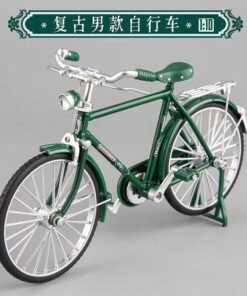 Simulation 1:8 Assembled 28 Bars Bicycle Alloy Model Classic Retro Rotating Children'S Toy Ornaments