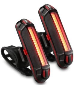Ultra Bright Bike Tail Light, USB Rechargeable Taillight, Waterproof Bicycle LED Rear Light for Road MTB Mountain Bikes, Easy to Install for Cycling Safety 2Sets
