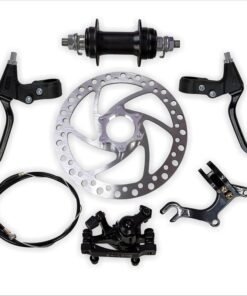 VENTA Complete Front Disc Brake Set Combo for Bicycles | Alloy Lever Clutch Set | Compatible with All Bicycles* | Includes Disc Brake Plate, Machine Caliper, Wire, Hub & Fork Clip