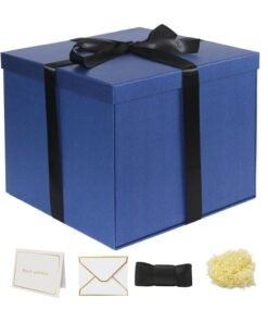 JOSQUEWNN Large Gift Box 12x12x10 Inches,Blue Gift Boxes for presents,Birthday Gift Box,Present box,for Packaging,Valentine's Day,Mother's Day,Anniversaries.