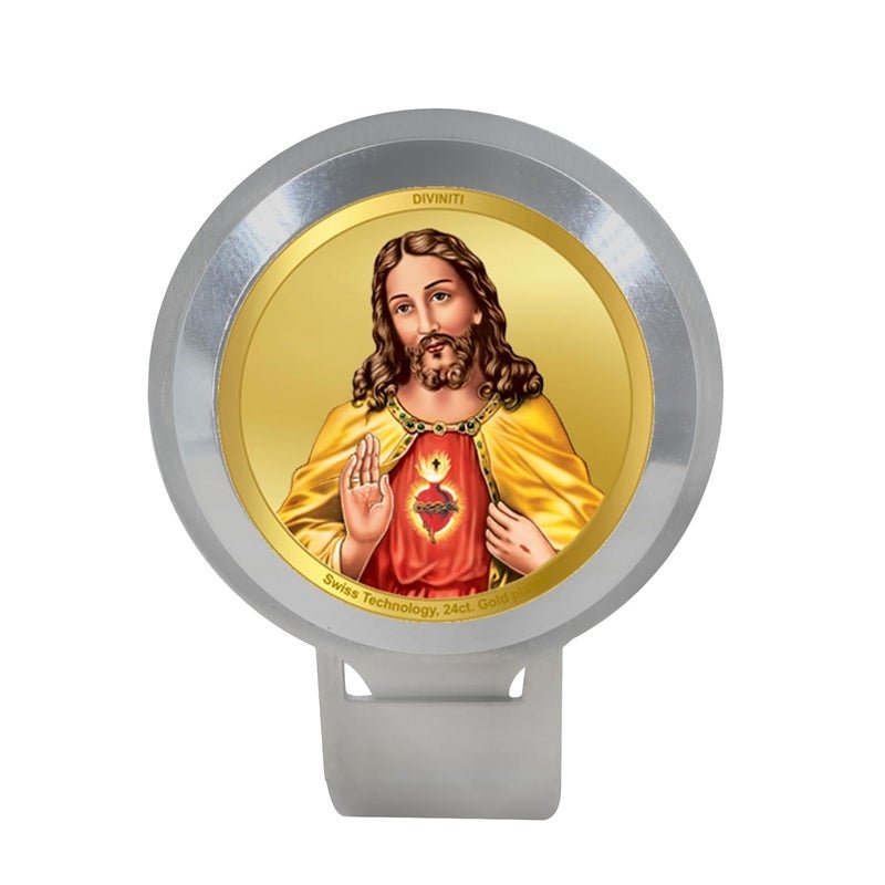 DIVINITI 24K Gold Plated Foil Premium Bike Frame with Jesus Christ |Waterproof Adjustable and Stable 360 Rotation Bike Bicycle Accessories|Air Resistant Theft Resistant Bike Frames- 35 MM