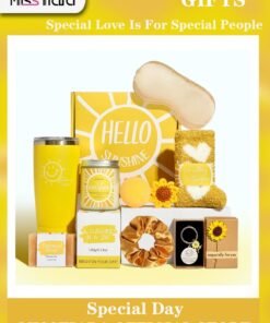 MissTiara Gift Basket for Women -Valentine's Day,Birthday Gift Box, 11 Unique Birthday Gifts for Women, Relaxing Spa Treatment Package for Women, Get Well Soon Gift Basket Sends a Sunshine Booster to Sisterhood Friendships - Brighten Her Day