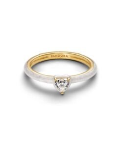 PANDORA White Chakra Heart Ring
