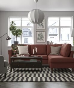 Alternative view of Corner sofa, 4-seat with open end, Kilanda brown-red