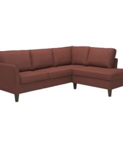 Corner sofa, 4-seat with open end, Kilanda brown-red