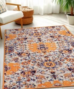 Status Contract Rugs for Living Room 3D Printed Carpet for Living Room Decor|Anti Skid Backing Home Essentials| Boho Rugs Living Room, Polyester, 121 X 182 Cm