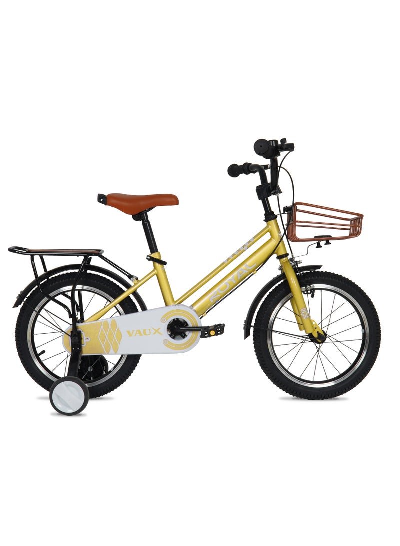 Vaux Royal Road Bike || 16 Inch || For Kids || Adjustable Seat || Gold