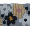Ambrosia Garden Tufted Cotton Bathmat with anti skid spray backing – 50 x 80 cm Blue
