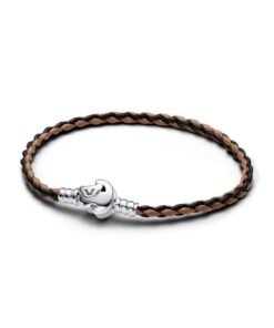 PANDORA Disney The Lion King Clasp Pandora Moments Braided Leather Bracelet