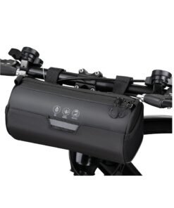 XiuWoo Large Capacity Bike Handlebar Bag, Waterproof Bicycle Handle Roll Bag, Handlebar Storage Pouch Pack, Bike Front Pouch, Shoulder Bag with Removable Shoulder Strap