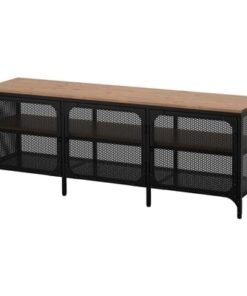 TV bench, black, 150x36x54 cm