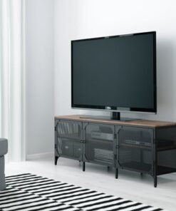 Alternative view of TV bench, black, 150x36x54 cm