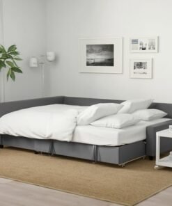 Alternative view of Corner sofa-bed with storage, Skiftebo dark grey