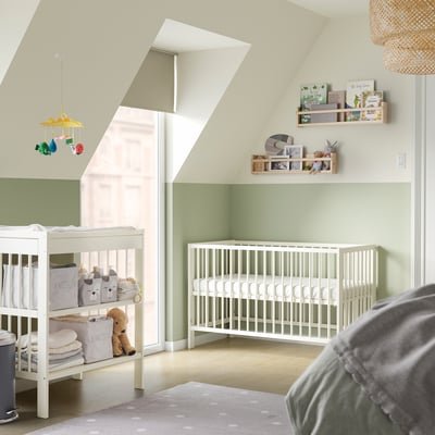 2-piece baby furniture set, white, 60x120 cm - Image 2