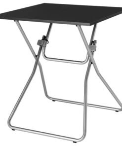 Folding table, black, 67x67 cm