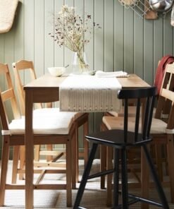 Alternative view of Table and 4 chairs, antique stain pine