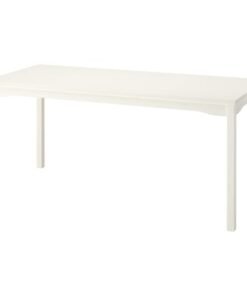 Table, white/birch veneer, 168x74 cm