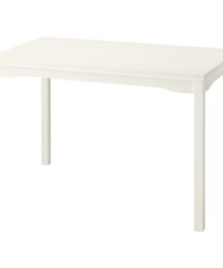 Table, white/birch veneer, 118x74 cm