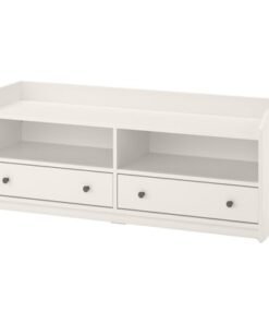TV bench, white, 138x36x54 cm