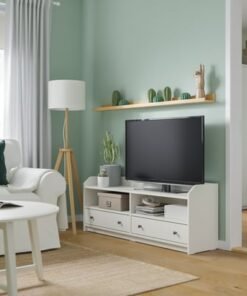 Alternative view of TV bench, white, 138x36x54 cm