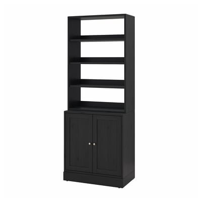 Storage combination, black, 81x47x212 cm