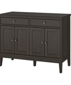 Sideboard, dark brown stained, 124x50x95 cm