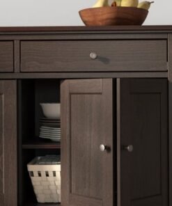 Alternative view of Sideboard, dark brown stained, 124x50x95 cm