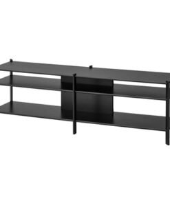 TV bench, black, 160x40x49 cm
